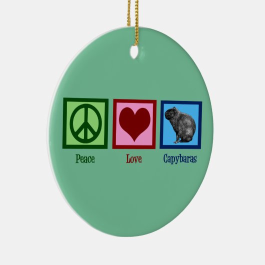 Liebe Capybaras Keramik Ornament (Rechts)