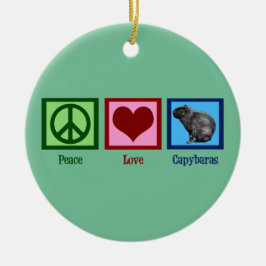 Liebe Capybaras Keramik Ornament