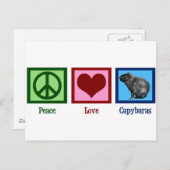 Liebe Capybaras Postkarte (Vorne/Hinten)