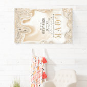 Liebe Caramel Marble Swirl Scripting Ephesians 4:2 Banner (Insitu)