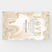 Liebe Caramel Marble Swirl Scripting Ephesians 4:2 Banner (Horizontal)