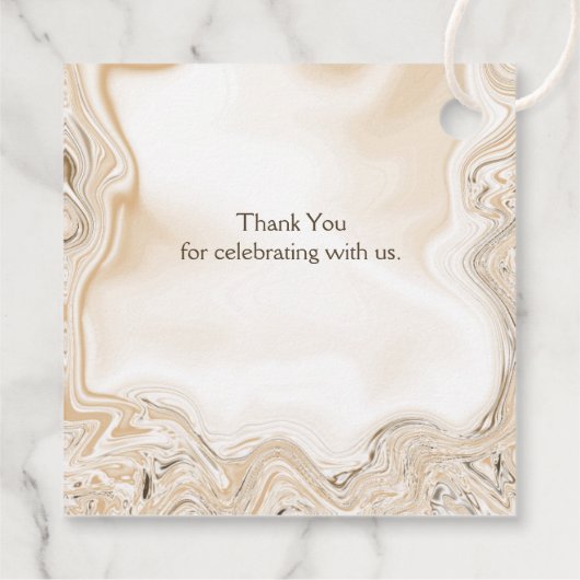 Liebe Caramel Marble Swirl Scripting Ephesians 4:2 Geschenkanhänger (Rückseite)