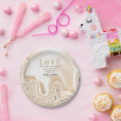 Liebe Caramel Marble Swirl Scripting Ephesians 4:2 Pappteller (Party)