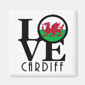 LIEBE Cardiff Wales Magnet (Vorne)