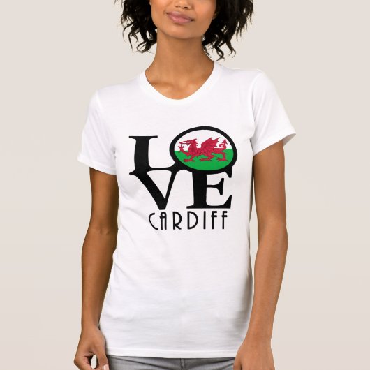 LIEBE Cardiff Wales T-Shirt (Vorderseite)