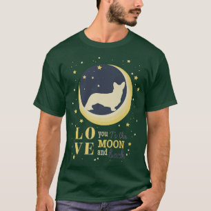 Liebe Cardigan Welsh Corgi zum Mond  T-Shirt
