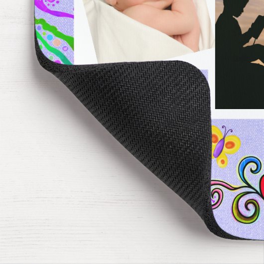 Liebe Care Laugh Picture Collage Mousepad (Ecke)