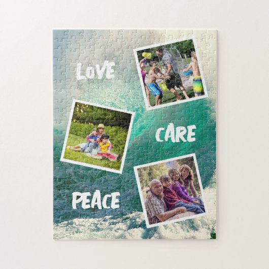 Liebe Care Peace | Familienfotomaterial | Ozean Puzzle (Vertikal)