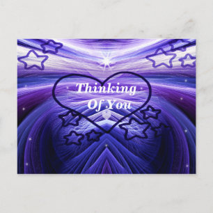 Liebe Cares, Lila Herz_ Postkarte