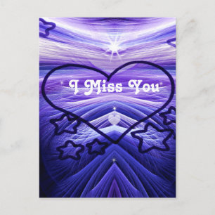 Liebe Cares, Lila Herz_ Postkarte