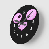Liebe Cares_Wall Clock Runde Wanduhr (Winkel)