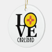 LIEBE Carlsbad New Mexico Keramik Ornament (Links)