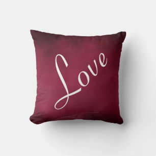 Liebe Carmine roter Soft Pastellfarbton Kissen