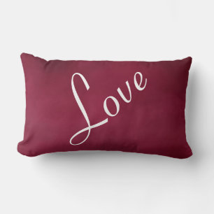 Liebe Carmine roter Soft Pastellfarbton Lendenkissen