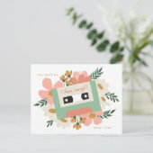 Liebe Cassette Valentine Postkarte (Stehend Vorderseite)