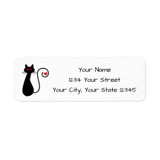 Liebe Cat Address Label (Vorne)