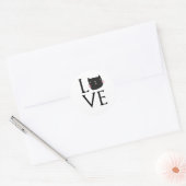 LIEBE CAT COFFEE CUP RUNDER AUFKLEBER (Umschlag)