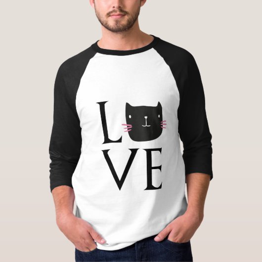 LIEBE CAT COFFEE CUP T-Shirt (Vorderseite)