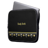 Liebe Cat Electronics Bag von Poet Adiela Akoo Laptopschutzhülle (Vorderseite Links)