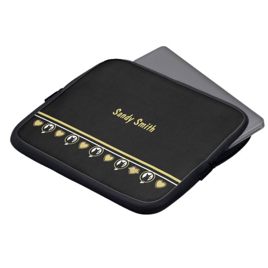 Liebe Cat Electronics Bag von Poet Adiela Akoo Laptopschutzhülle (Vorne Oben)