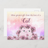 Liebe Cat Postkarte (Vorne/Hinten)