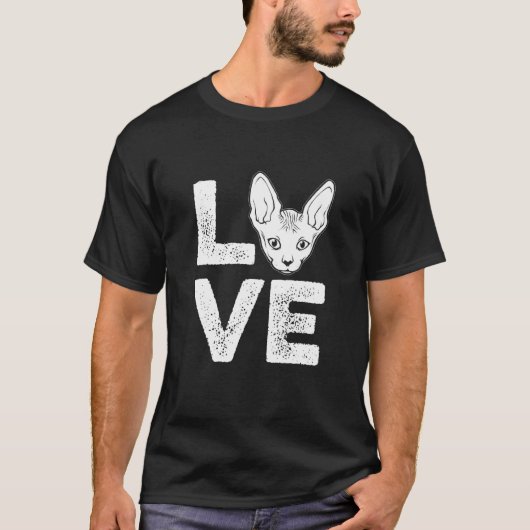 Liebe Cat Sphynx Cat T-Shirt (Vorderseite)