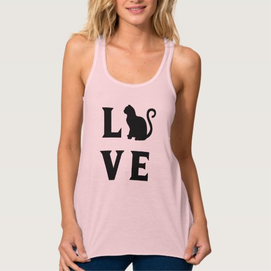 Liebe Cat Tank Top (Vorderseite)