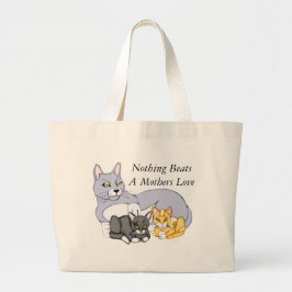 Liebe Cat und Kittens Jumbo Tote Bag Jumbo Stoffbeutel