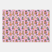 Liebe Cat Wrapping Paper Set Geschenkpapier Set (Vorderseite 3)