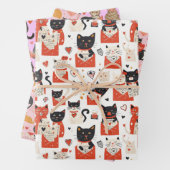 Liebe Cat Wrapping Paper Set Geschenkpapier Set (Beispiel)