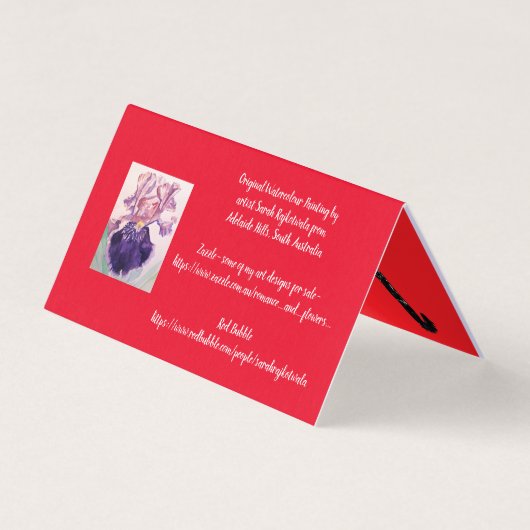 Liebe Cats Cat Merry Red Lila Weihnachtskarte Set (Rückseite)