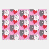 Liebe Cats Collection Geschenkpapier Set (Vorderseite)