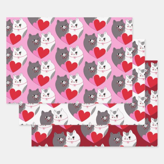 Liebe Cats Collection Geschenkpapier Set (Set)