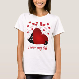 Liebe Cats Custom Hearts T-Shirt