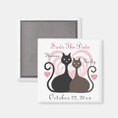Liebe Cats Custom Save the Date Magnet Square (Vorderseite/Rückseite)
