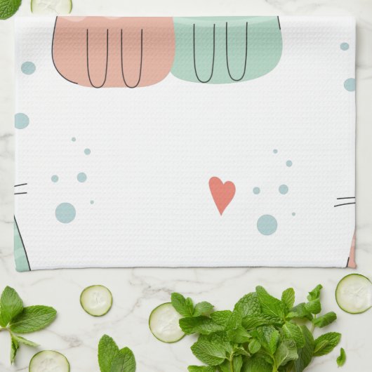 Liebe Cats    DesignGeschirrtuch Geschirrtuch (Gefaltet)