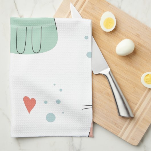 Liebe Cats    DesignGeschirrtuch Geschirrtuch (Viertel Falte)