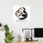 Liebe Cats Ephesians 4:2 Inspiration Print Poster (Heimbüro)