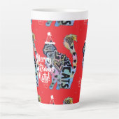 Liebe Cats Merry Catsmus Weihnachten Latte Tasse (Vorderseite)