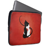Liebe Cats Niedlich Red Laptopschutzhülle (Vorne Rechts)
