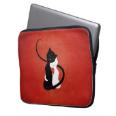 Liebe Cats Niedlich Red Laptopschutzhülle (Vorderseite Links)
