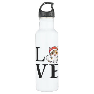 Liebe Cats - Santa Kitten Edelstahlflasche