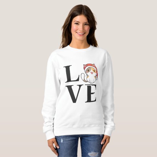 Liebe Cats - Santa Kitten Sweatshirt (Vorne ganz)