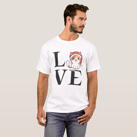 Liebe Cats - Santa Kitten T-Shirt (Vorne ganz)