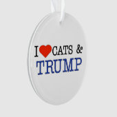 Liebe Cats und Trump Ornament (Vorderseite)