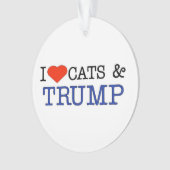Liebe Cats und Trump Ornament (Vorderseite)