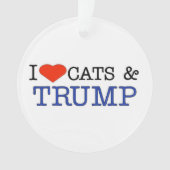 Liebe Cats und Trump Ornament (Vorderseite)