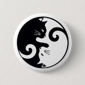 Liebe Cats Ying Yang Button (Vorderseite)
