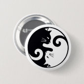 Liebe Cats Ying Yang Button (Vorne & Hinten)