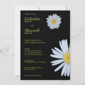Liebe Celebration White Daisy Wedding Einladung (Vorderseite)